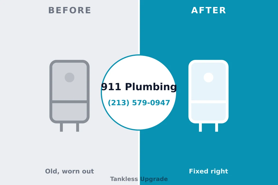Before and after: plumbing company Price, UT